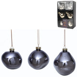 Xmas by mooss xmas by moos Boules de Noël gris 8 cm 6 pièces | 12 pièces