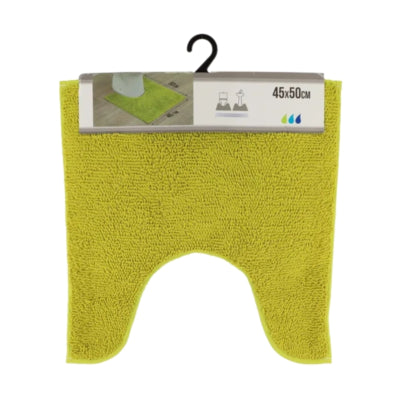 Tapis de toilette en polyester vert anis 45 x 50 cm | 6 pièces
