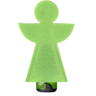 Décoration de bouteille de Noël ange feutre vert 36 cm lot de 2 | 12 pièces