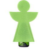 Décoration de bouteille de Noël ange feutre vert 36 cm lot de 2 | 12 pièces