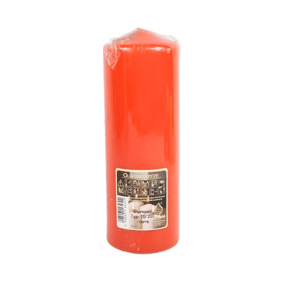 Bougie pilier Gala orange 7 x 20 cm | 12 pièces