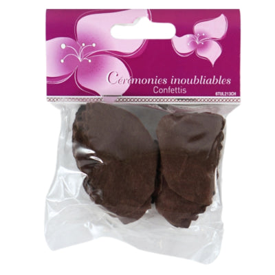 Confettis papillons marron 7 cm | 48 pièces