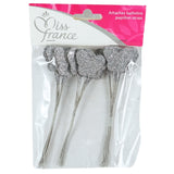Ballon Miss France attache papillon avec paillettes argenté 13 cm 36 pièces | 24 pièces