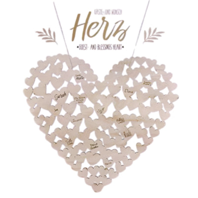 Livre d'or coeur 47 cm | 24 pièces