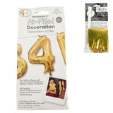 Amscan ballon en aluminium numéro 4 doré 22 cm x 35 cm | 40 pièces