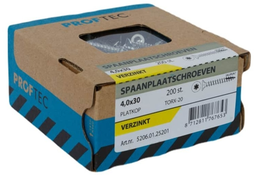 Vis pour panneaux d'aggloméré Proftec 4,0x30 torx