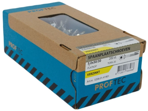 Vis pour panneaux d'aggloméré Proftec 5,0x50 30 torx
