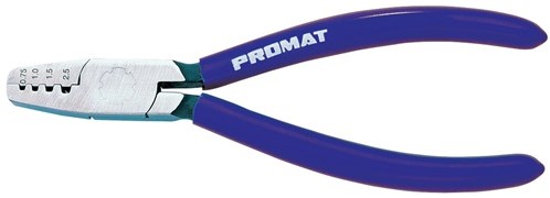 Promat tecwerk adereindhulstang | totale lengte 145 mm | 0,25-2,5 (awg 23-13) mm² gepolijst | kunststof mantel - 4000810440