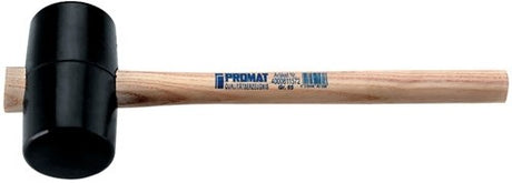 Marteau en caoutchouc Promat tecwerk | principal d. 40 mm longueur de la tête 80 mm | bois de frêne noir | 90 rivage une piste plate - 4000811570