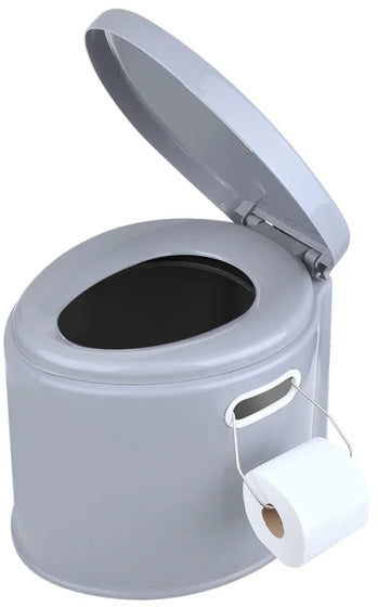 Proplus Portable Toilet 7 litres de hauteur de siège 37 cm Gray