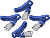 Sangles de vélo de Proplus avec boucle en métal 40 cm bleu 4 pièces