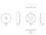 Boîtier en saillie pour caméra E-vision provision adapté pour i2-i4-difix noir - 7900493