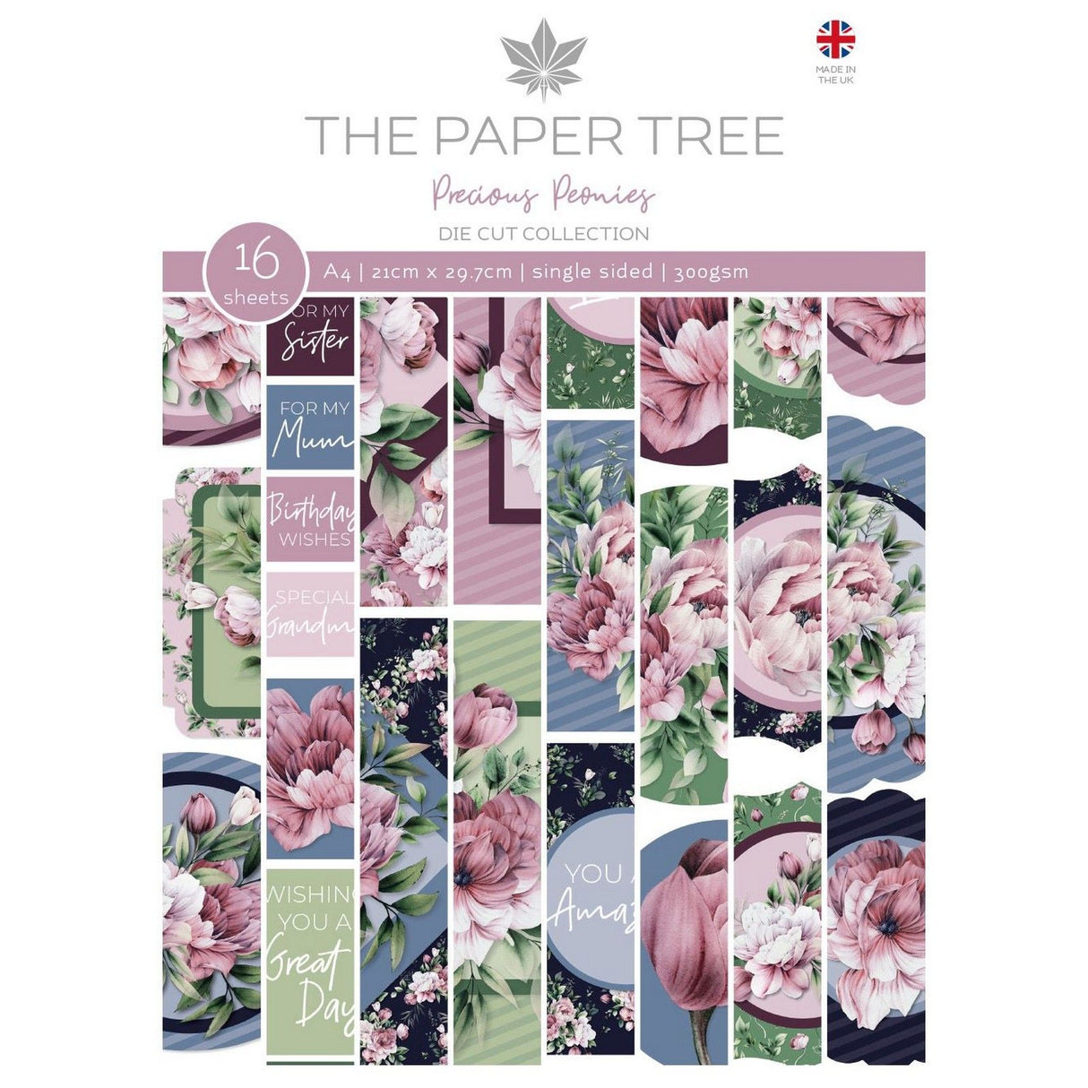 The paper tree • precious peonies die cut collection