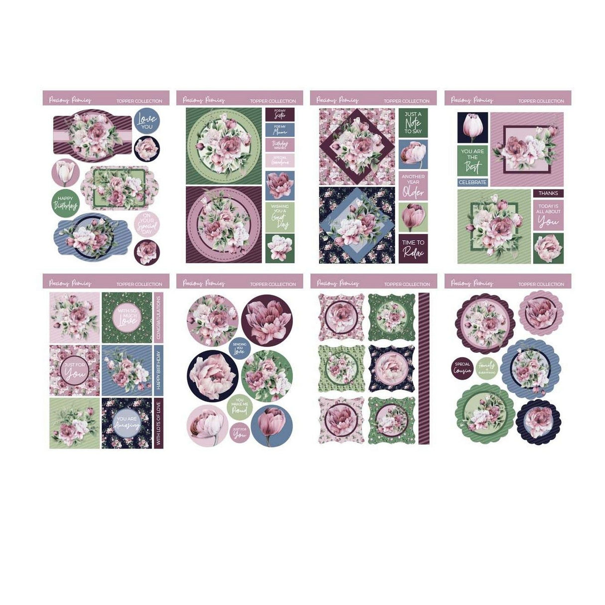 The paper tree • precious peonies die cut collection