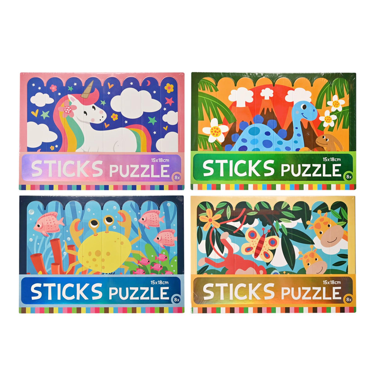 Puzzle de bâtons puzzle de bandes 15x18cm