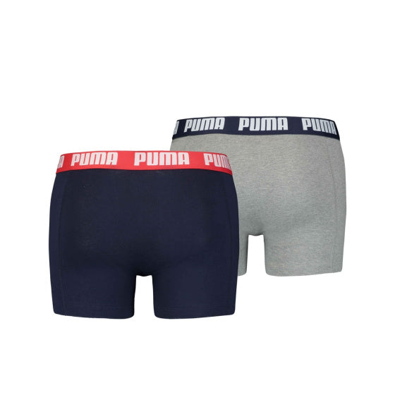 Puma Basic Boxer Men (paquet de 2) Gray Blue Taille L