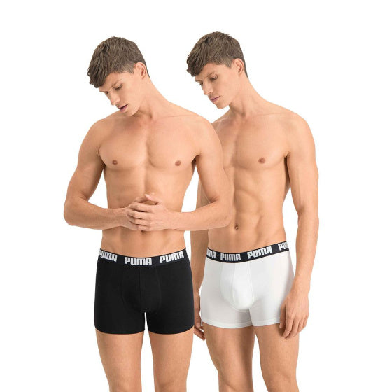 Puma Basic Boxer Men (Pack of 2) Black White Taille L