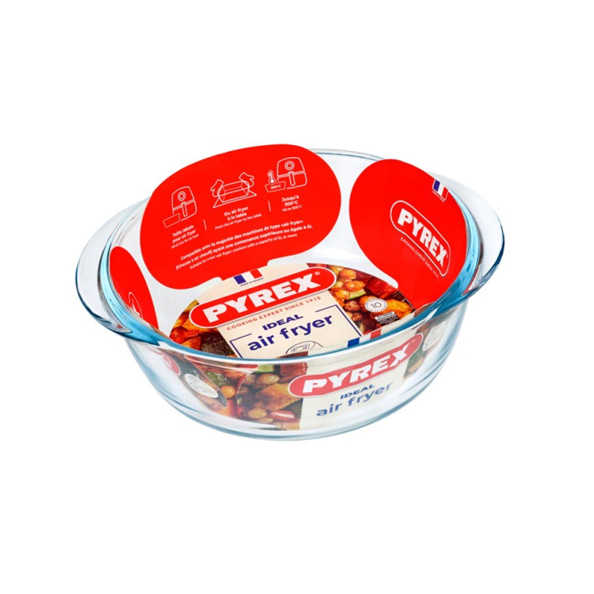 Friteuse à air Pyrex plat rond 1l 20x18x7cm