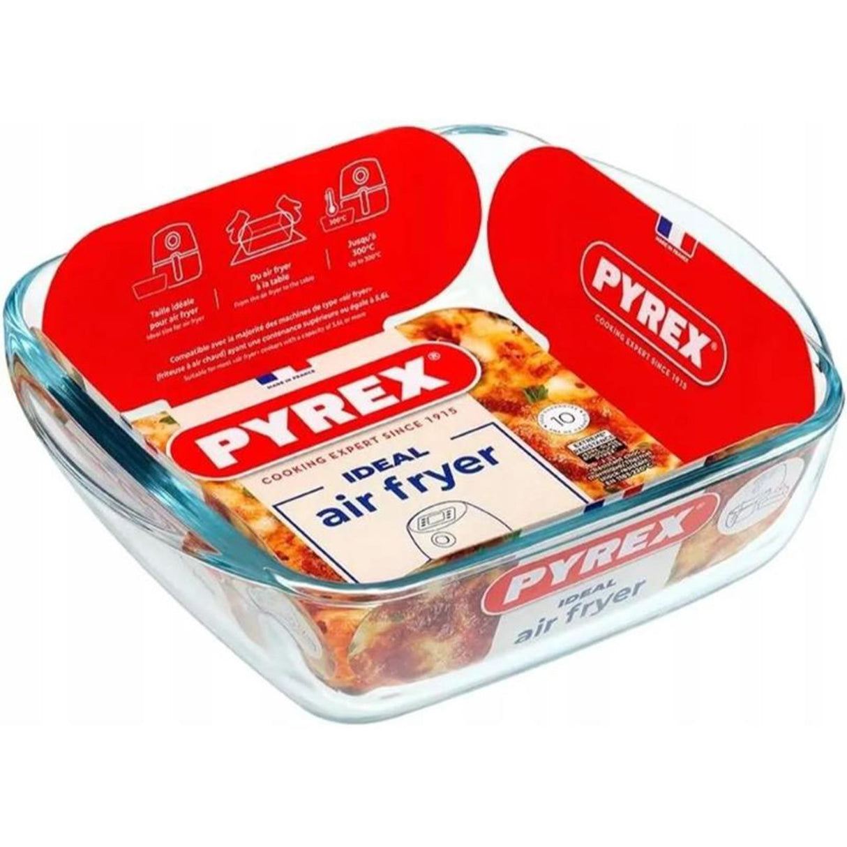 Friteuse à air Pyrex plat carré 1l 20x17x6cm