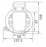 Python Ringslot with plug-in for chain black on card