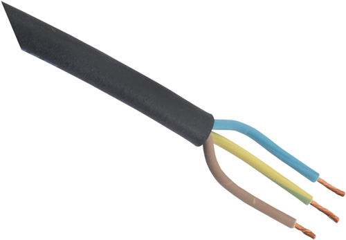 Câble en caoutchouc Q-link | lisse | 3 x 2,5 mm² | 10m | noir - 03.006.68