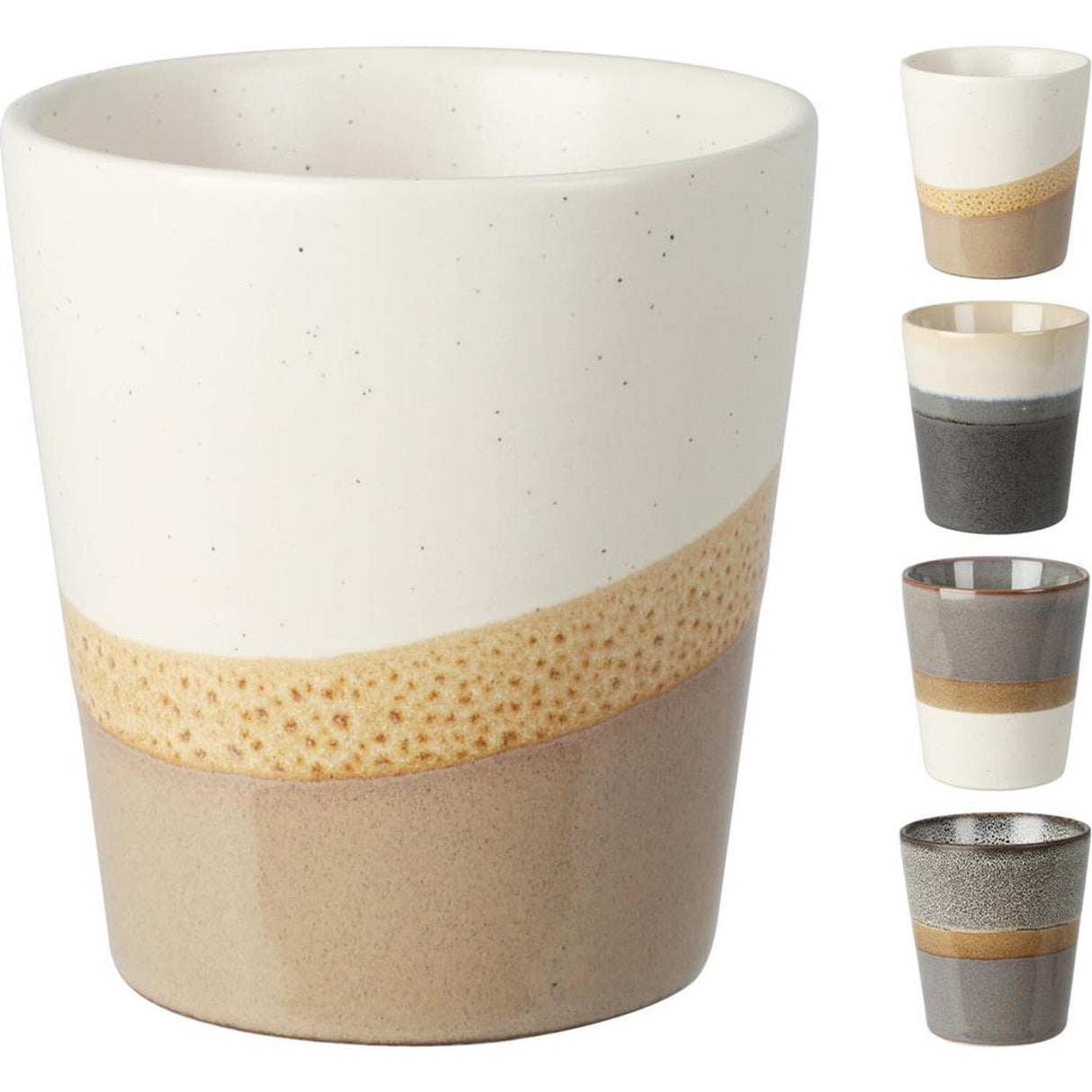 Mug à café faïence 200ml 4 couleurs assorties | 12 pièces