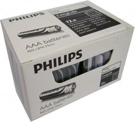 Philips batterie longue durée aaa 12x4pcs