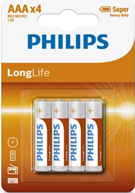 Philips batterie longue durée aaa 12x4pcs