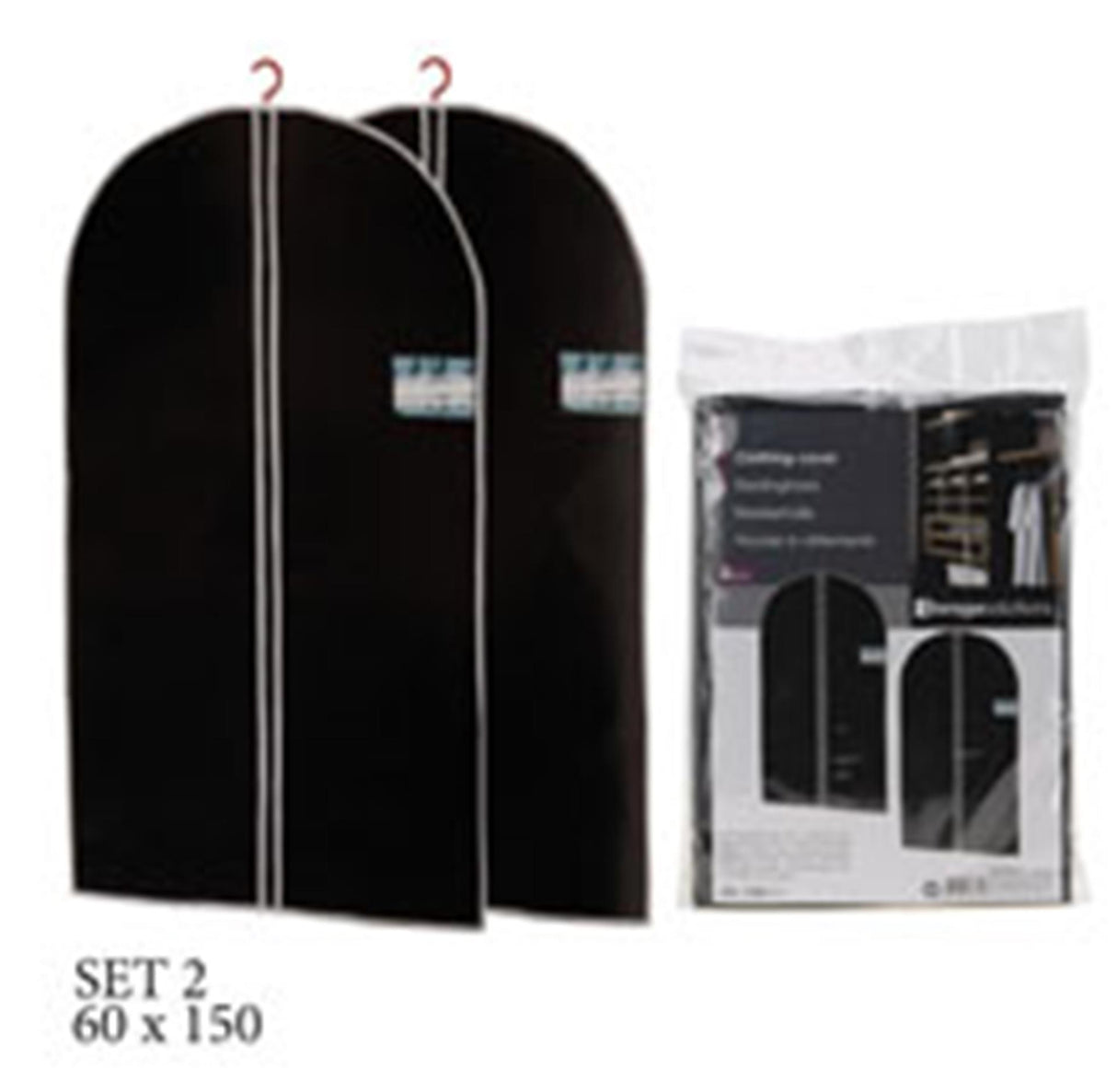 Excellente housse pour vêtements ménagers avec fermeture éclair, lot de 2
