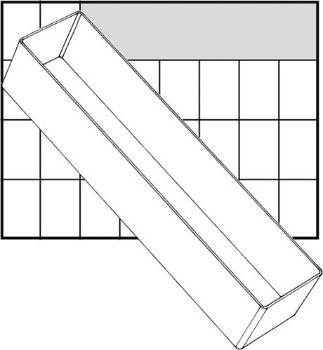 Boîte à encastrer Raaco, taille A8-3, H : 47 mm, taille 235x55 mm, 1 pièce