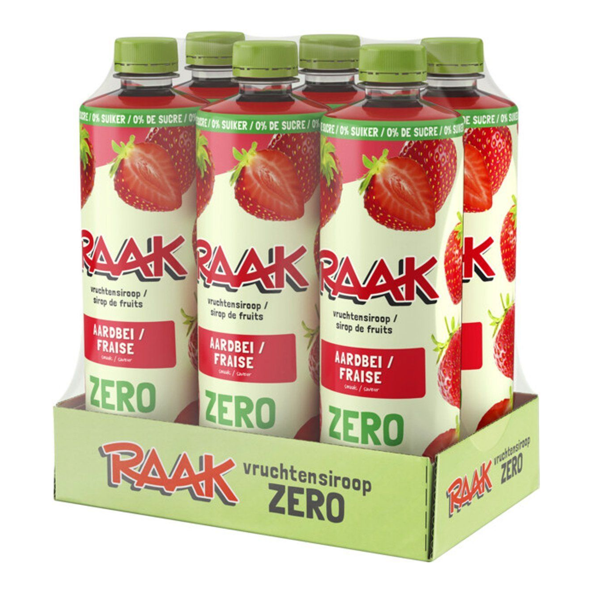 Raak sirop de fruits fraises zéro sucre (6x 750ml)