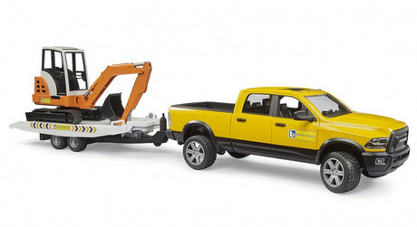 Service de location de wagons électriques Bruder Auto Ram 2500 avec remorque et mini ensacheuse
