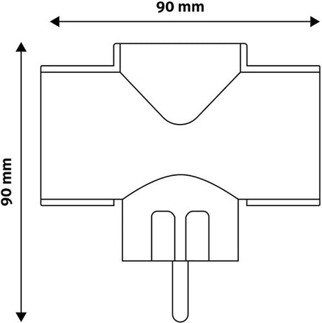 Adaptateur prise de terre 3 voies modèle T blanc - 6175914