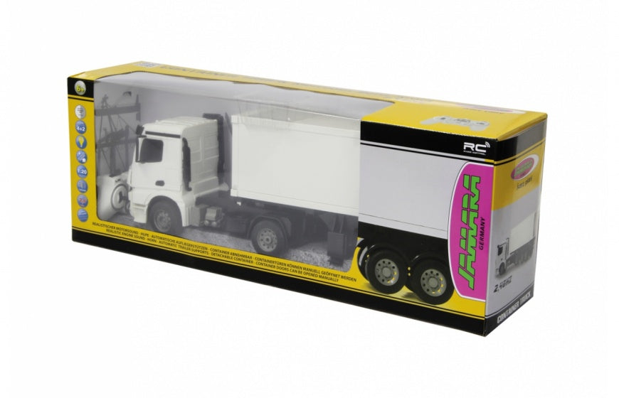 Jamara RC Mercedes-Benz Arocs Container Truck 2,4 GHz blanc 1:20