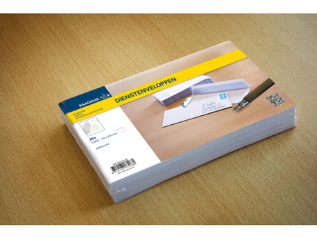 Enveloppes mairie 110x220 dl service bande adhésive blanc 80gr 25 pièces autocollantes