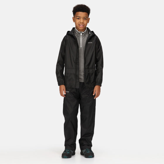 Regatta Rainbroek Pack It Junior Black Taille 15-16 ans