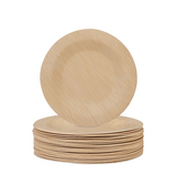 Pic relaxdays wegwerpborden bamboe rond ø18cm 25 stuks