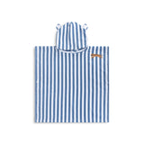Itinérant | poncho de plage en coton bleu 65 x 65 cm