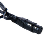 Rolux 4-Pins XLR Kvindelig stik med mandlig D-tap RL-C3