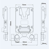 Rolux Mini V-Mount Battery Plate RL-AC13S