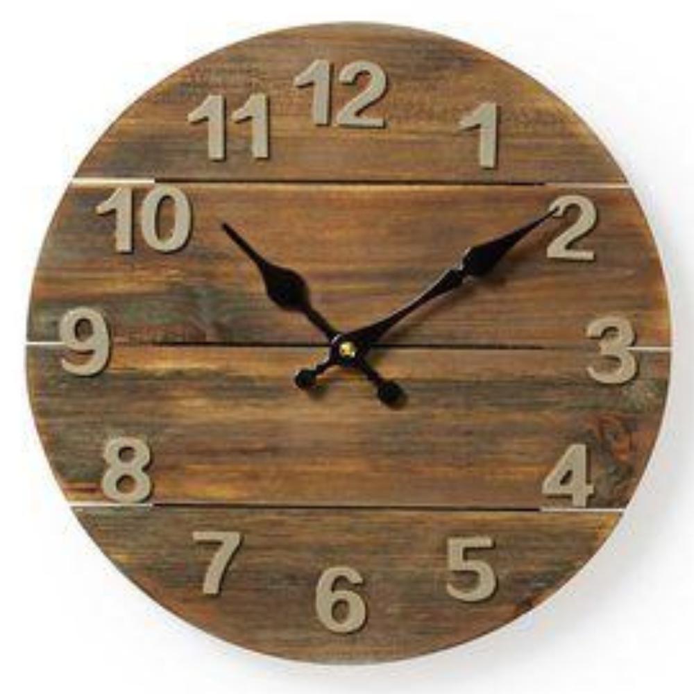 Nedis clwa002wd30 horloge murale ronde diamètre 30 cm bois