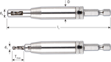 Rotec hss scharnierboor | 1 4 -bitopn. e6.3 | ø2,0 (schroef ø3-3,5) - 268.0001