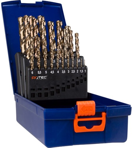 Jeu de forets hélicoïdaux Rotec '107', din338, uni-3, 25 pièces, ø1-13 abs - 900.0057k - 900.0057k
