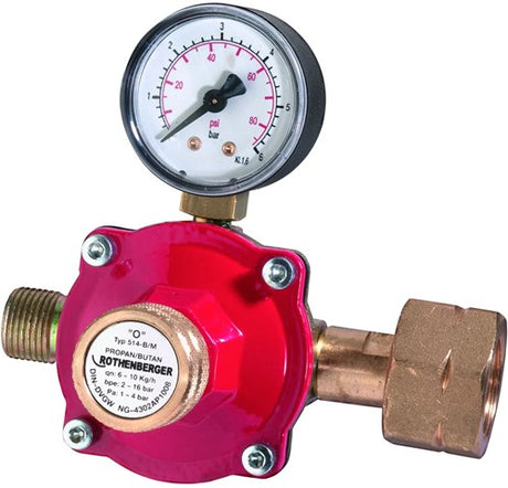 Rothenberger détendeur propane, manomètre 0,5-4 bar - rot032100e - rot032100e