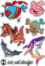 Rie:sel design re:flex kids - autocollants réfléchissants
