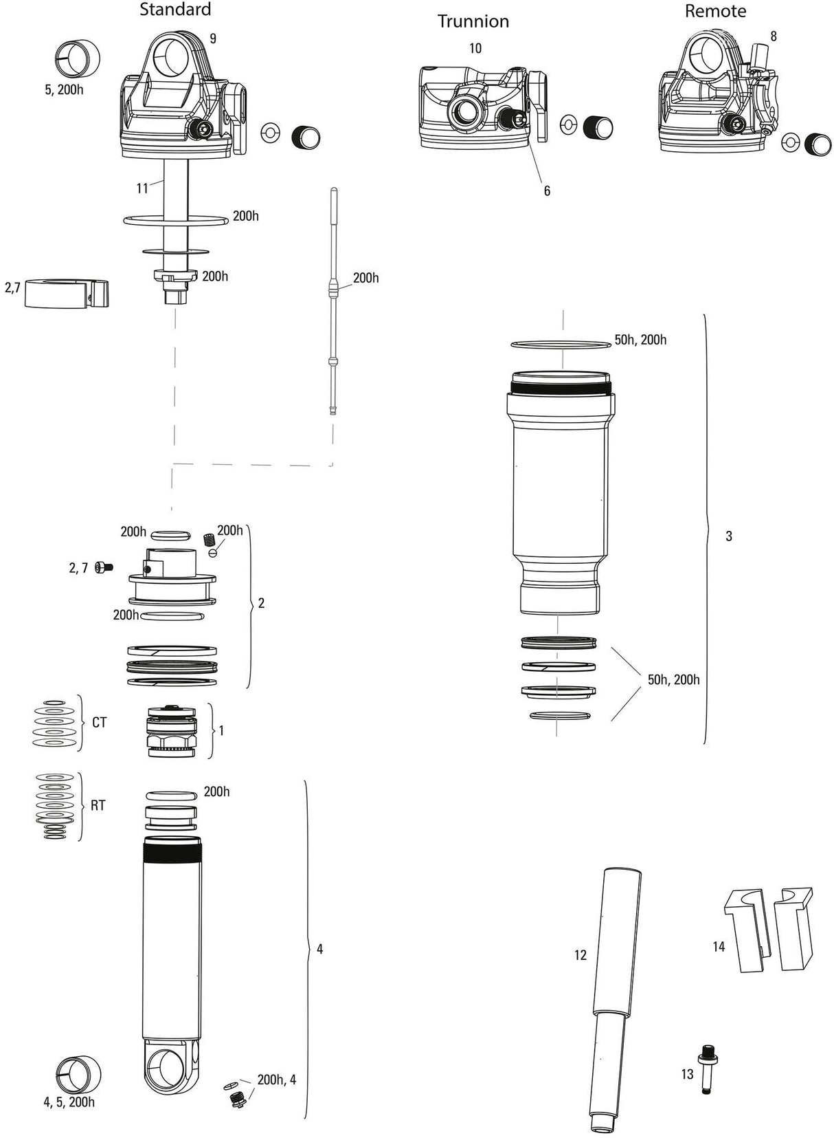 Amortisseur Rockshox sidluxe ultime rl mod. 23 amortisseur arrière rs sidluxe ult rl 145 x 27,5mm
