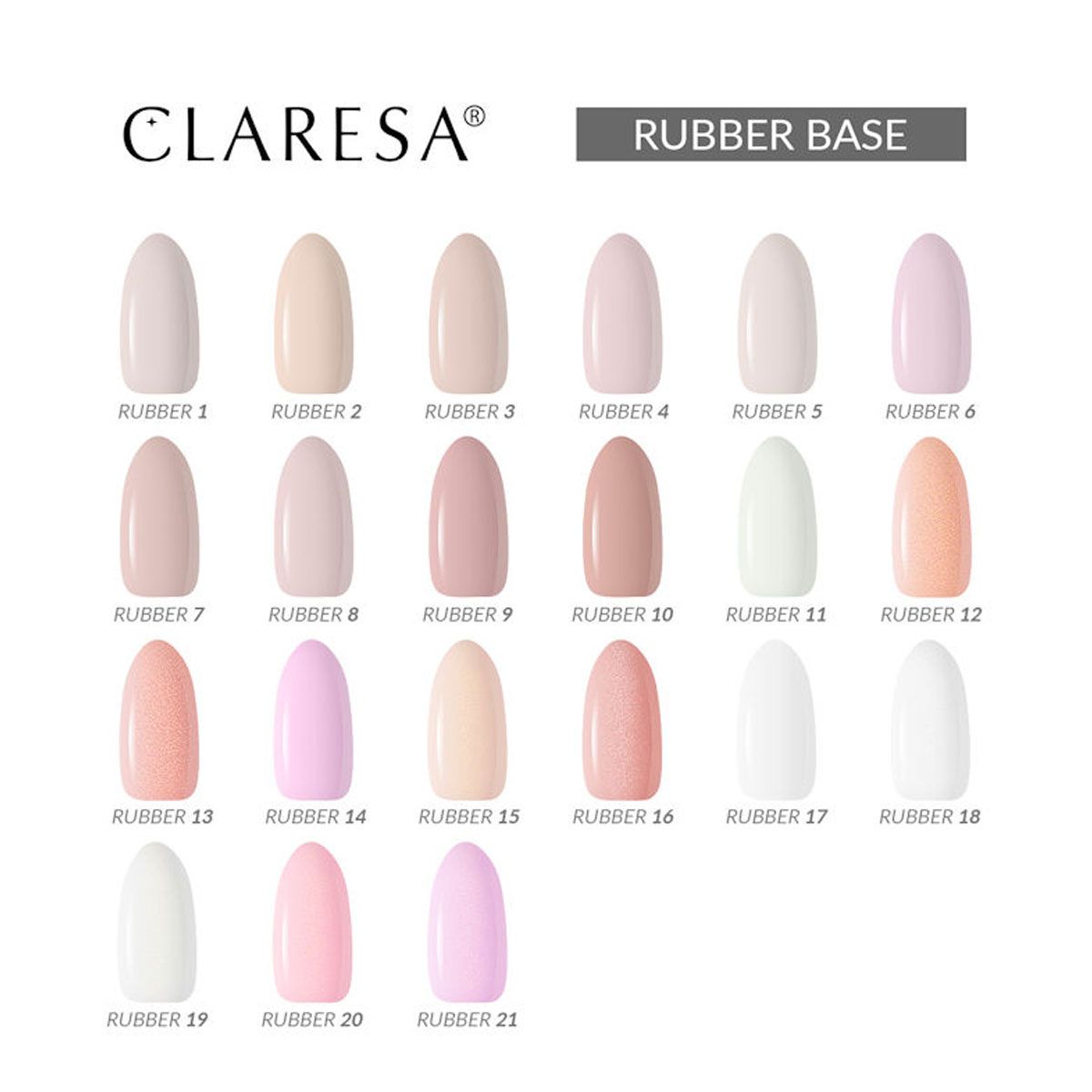 Base en caoutchouc Claresa 5ml 12