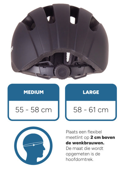 Rucanor city flow casque de vélo e-bike réglable noir taille 58-61 cm (l)