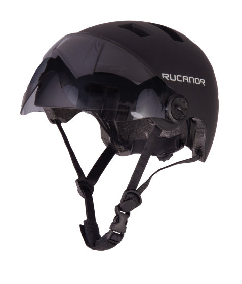 Rucanor urban sprint scootering casque de vélo visière nt8776 noir taille 58-61 cm (l)