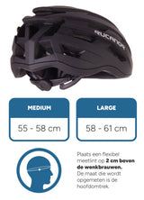 Casque de vélo Rucanor Grav réglable noir taille 55-58 cm (M)